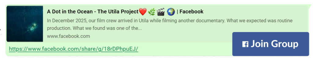 A Dot in the Ocean, The Utila Project, A Dot in the Ocean facebook Group, The Utila Project Facebook Group
